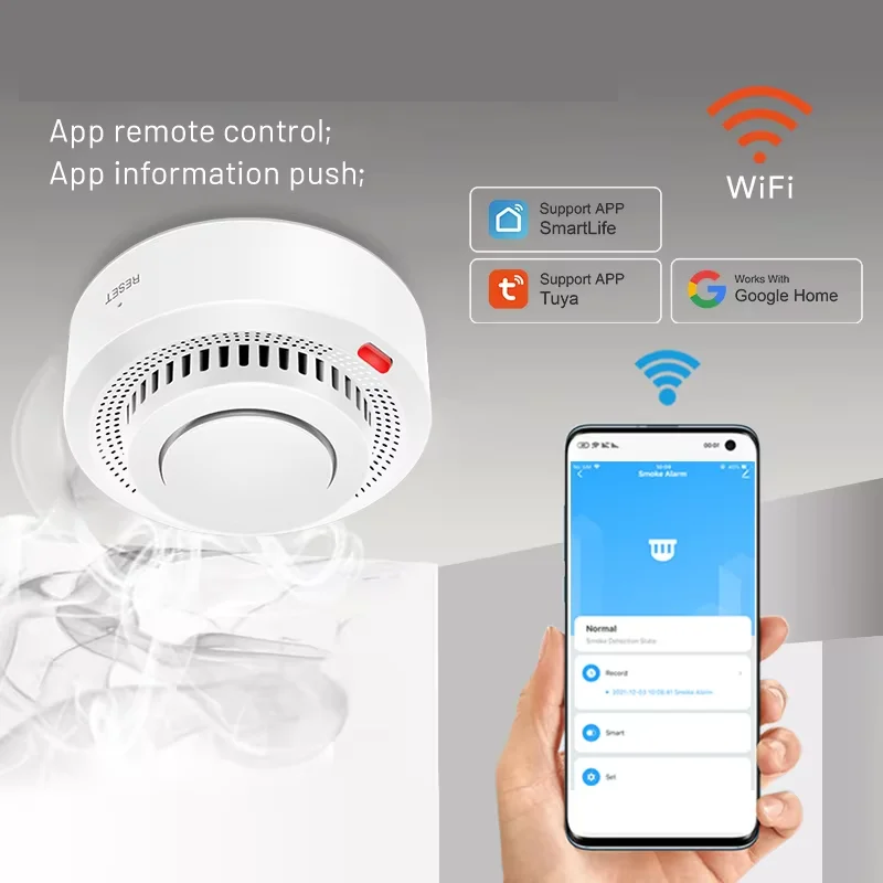 Skanto | Smart WiFi Røykvarsler Brannalarm 85dB – SafeSense