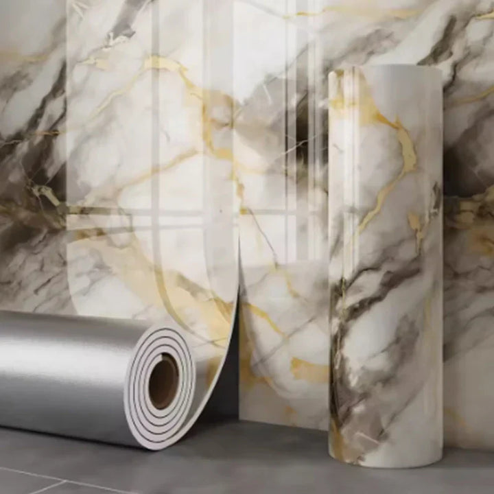 MarbleDream – Luksuriøs Selvklebende Marmor Tapet med Skumtekstur Skanto