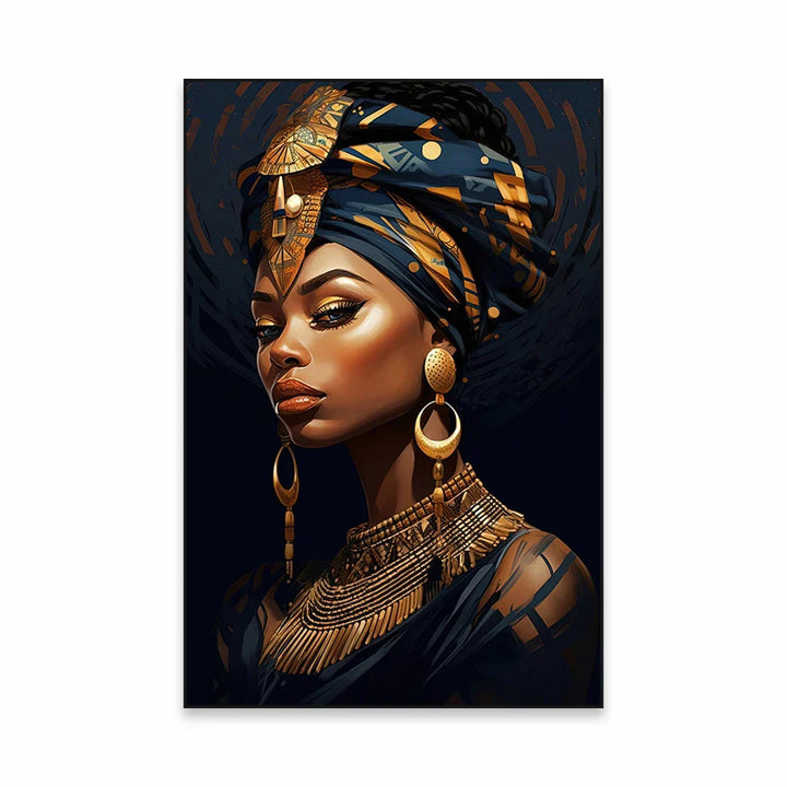 Golden Girl Fashion Veggkunst Fine Art Lerret Utskrifter Moderne Abstrakt Portrettbilder For Stue Soverom Boutique Salong Kunst Decor | Skanto