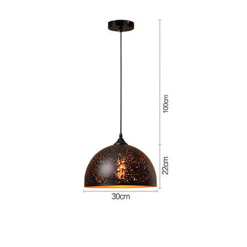 Skanto | Vintage Jern Pendellampe i Skandinavisk Retro Loftstil