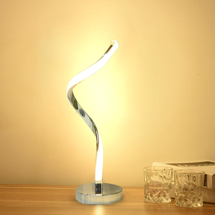 Skanto | SpiralGlow – LED Skrivebordslampe med Spiral Design for Soverom