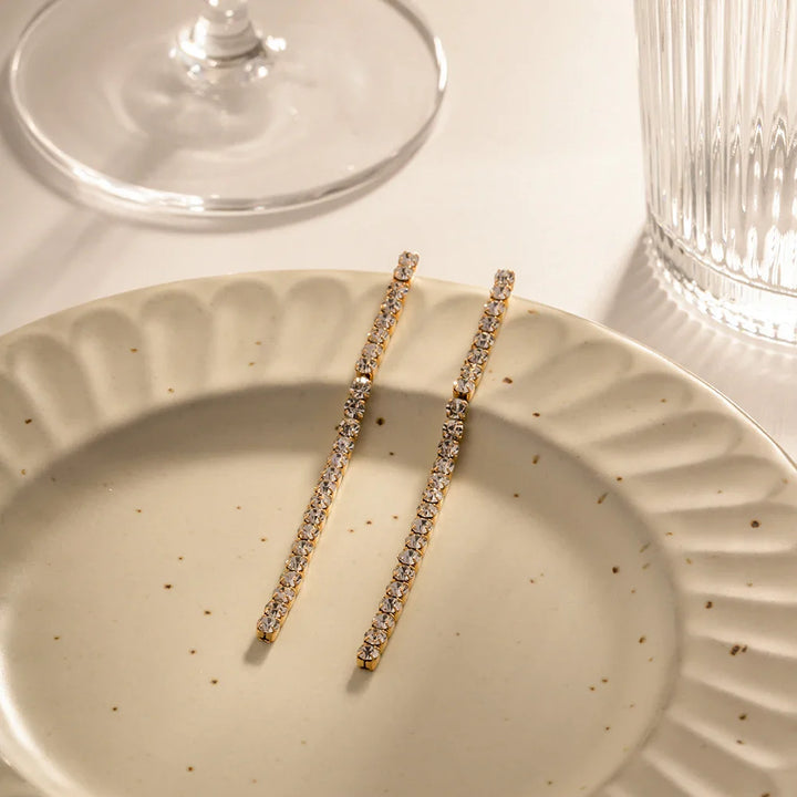 Skanto | 18k Delikat Diamant Tassel Øredobber