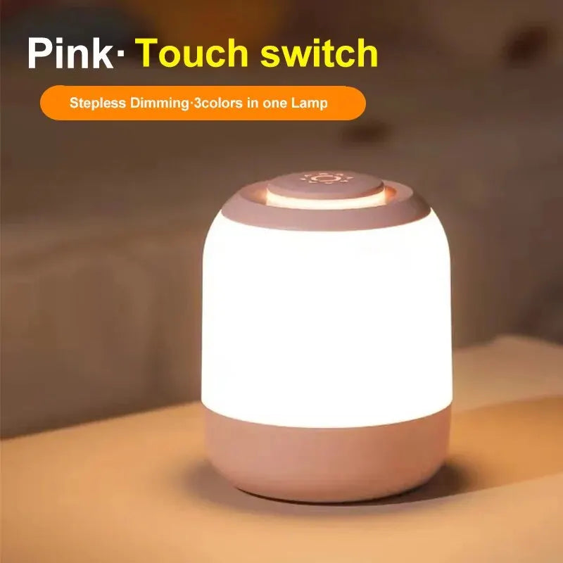 Skanto | LUMINA TOUCH LED bordlampe | Bærbar & Dimmbar | Touch-kontroll | For soverom & barnerom