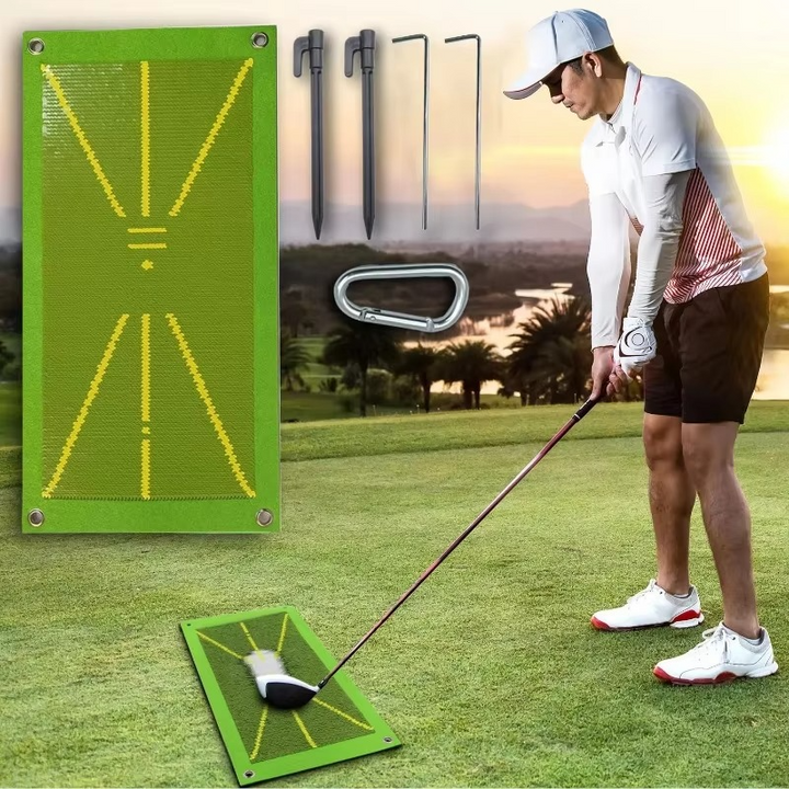 Golf-Trainingsmatte zur Schwungbahn- und Trefferkennung