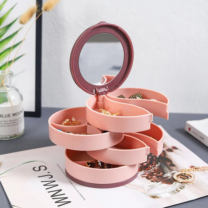 Flerlags roterende smykkeorganisator