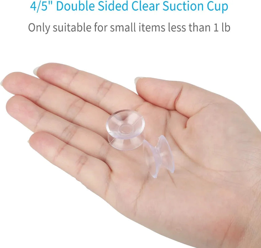 Skanto | 5/20PCS Dobbelt-sidede plast sugekopper - Rutsjesikre klare vakuumsugere for glass, bilvinduer, bordplater, DIY såpeholder