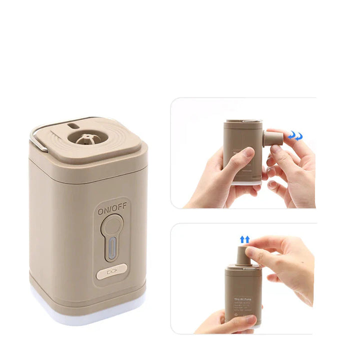 Skanto | Utendørs Luftpumpe AeroBlow Mini | Elektrisk & USB Oppladbar | Bærbar & Trådløs | For Luftmadrasser & Vakuumposer