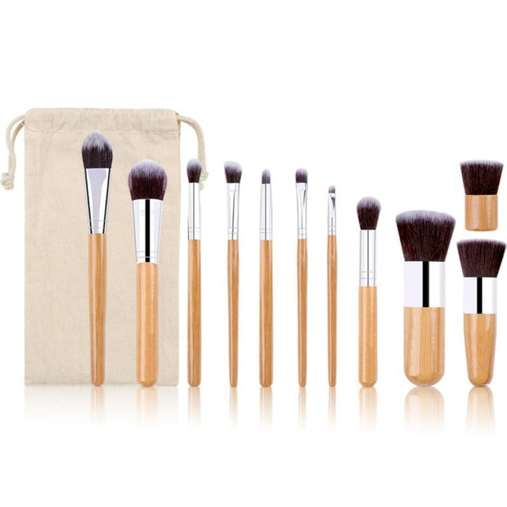 Skanto |-Piece Bamboo Makeup Brush Collection