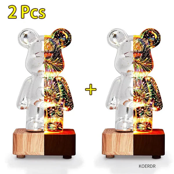 Magisk 3D Fyrverkeri Projekterings Stemningslampe - StarBear | Skanto