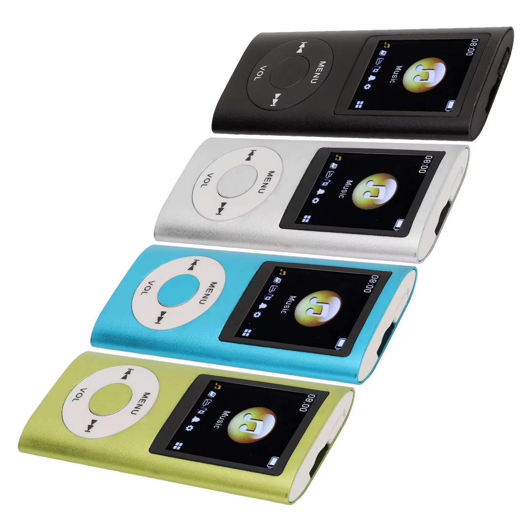 Kompakt MP3-spiller med 1,8-Zoll-LCD-skjerm.