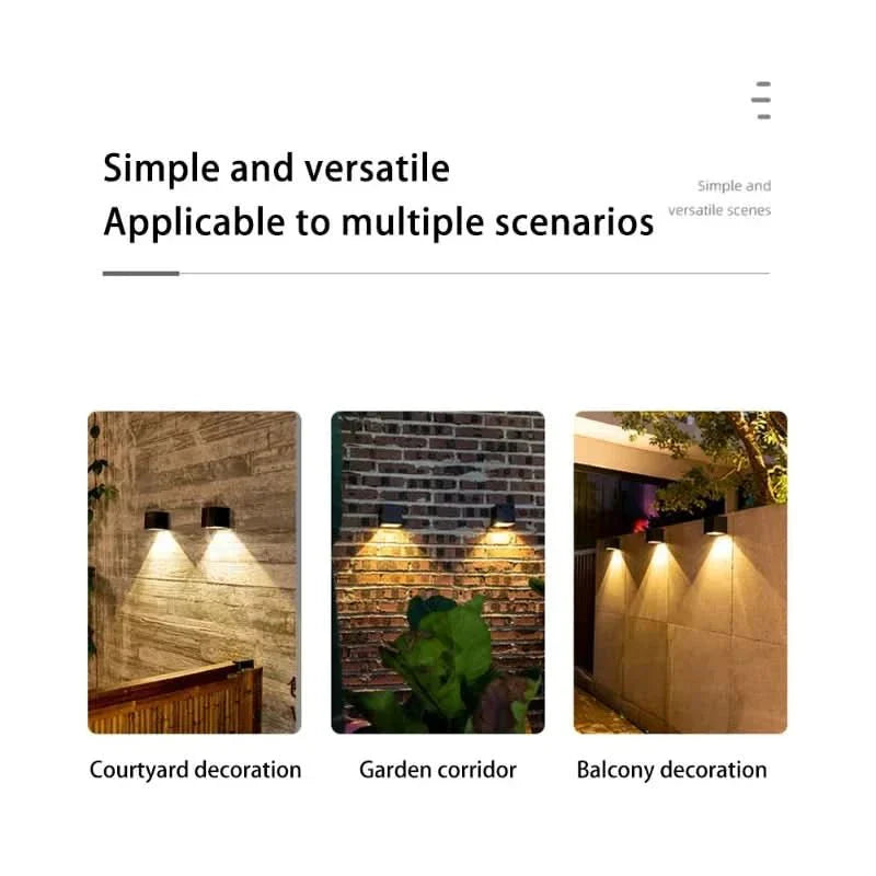 Solar LED Utendørs Vegglampe | Skanto