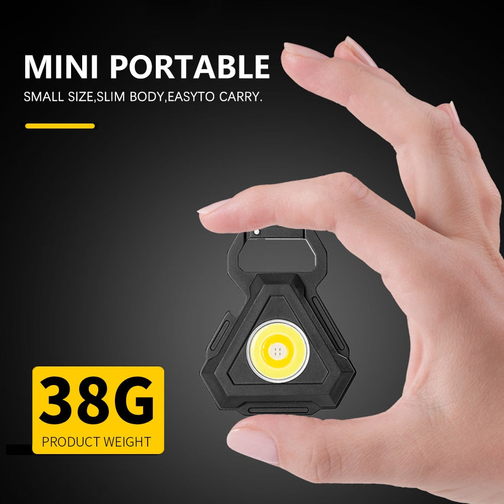 Mini LED Lommelykt USB Flaskekork Nøkkelring | Skanto