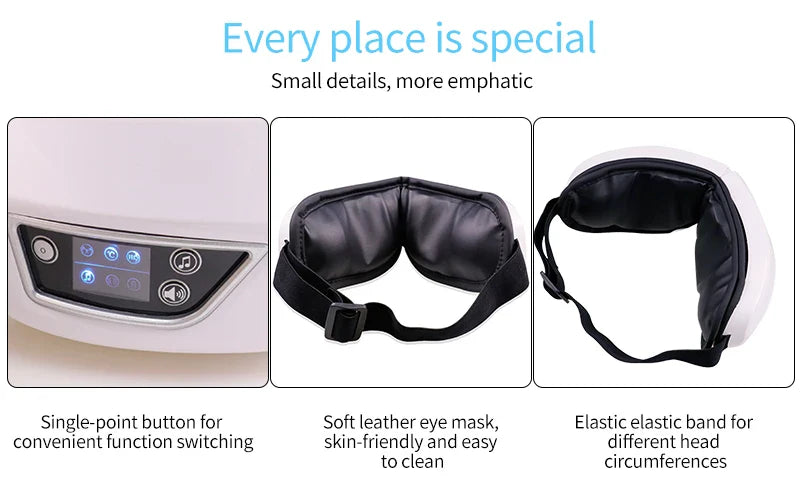 Skanto | Bluetooth Musikk Hot Compress Øyemassør