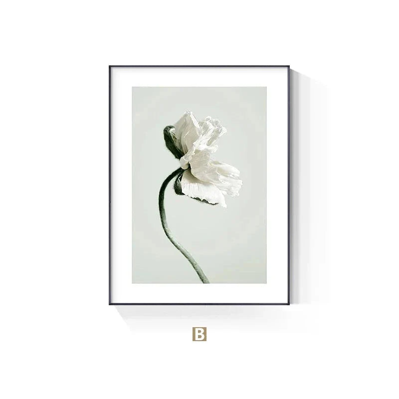Minimalistisk abstrakt floral veggkunst Fine-Art lerretsutskrifter inspirerende sitat plakat galleri veggbilder for stue soverom kunstdekor | Skanto