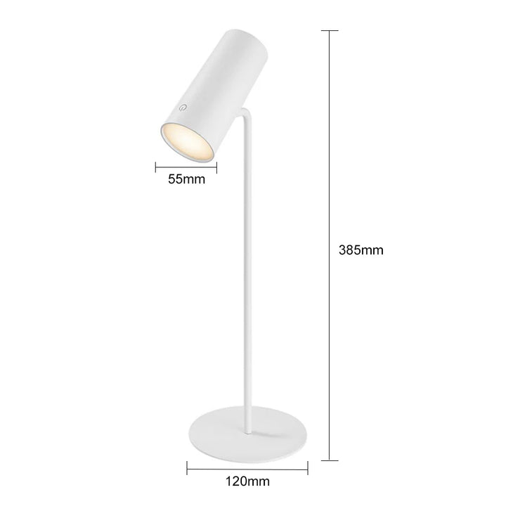 Skanto | LumiPro LED Skrivebordslampe | 3W | Oppladbar | 10–50 timer driftstid | Type-C lading
