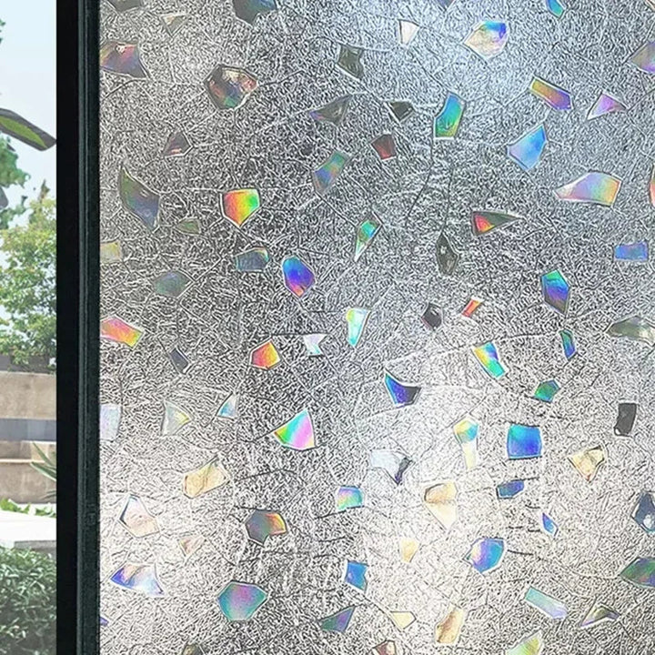 Skanto | 3D Buntglasvindu folie - Dekorativ vinylklistremerke for glassvinduer med statisk feste - Fenetre Buntglasvindu dekor
