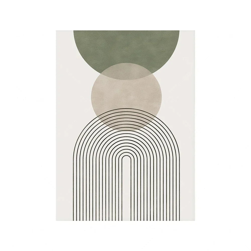 Sage Green Beige Minimalist Abstract Botanisk Veggkunst Fine Art Lerretsutskrifter Bilder For Stue Spisestue Nordisk Hjem Deko | Skanto