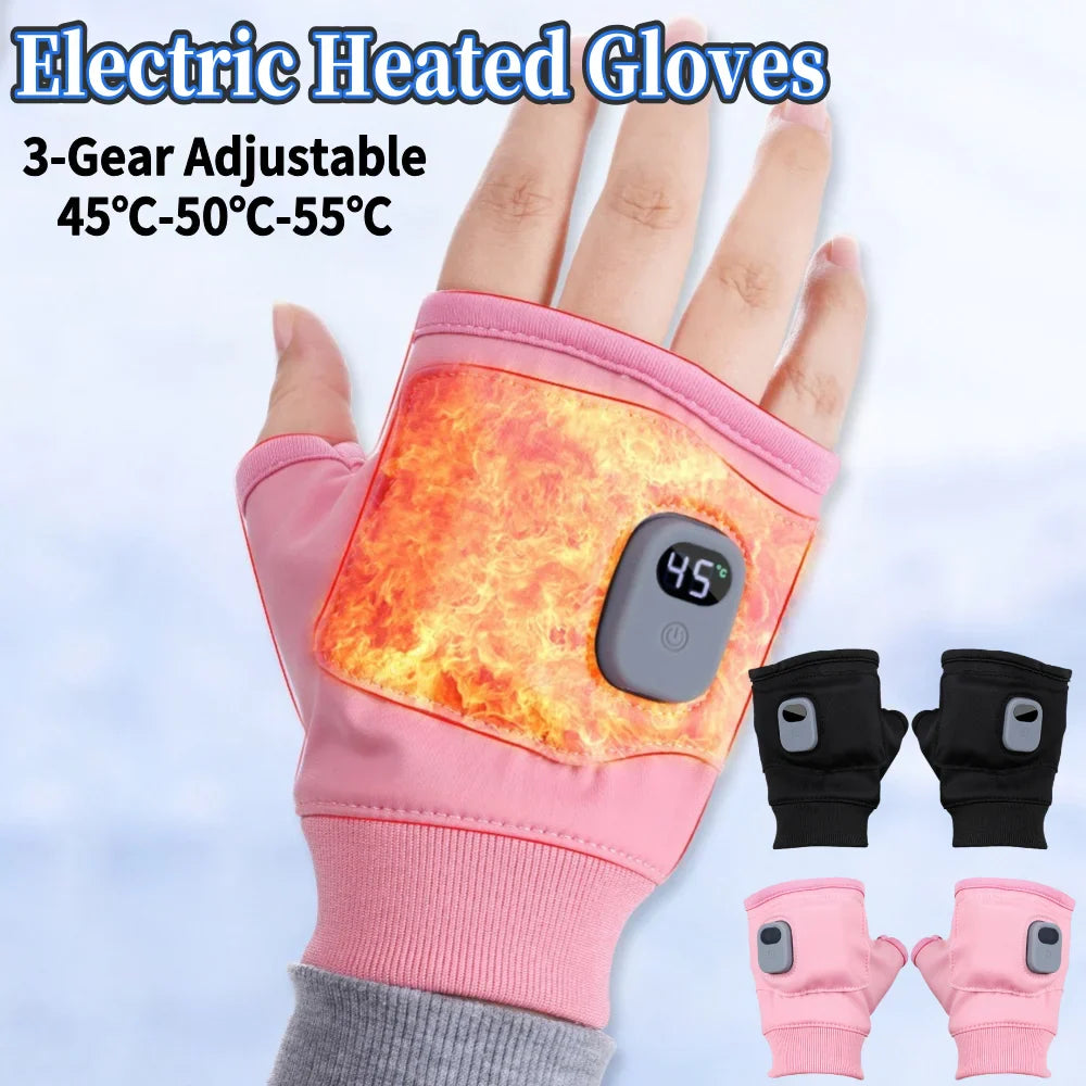 Skanto | ThermoGrip Oppvarmede Hansker | 360° Helhetlig Varme | Oppladbare & Vindproof | Berøringsskjermfunksjon