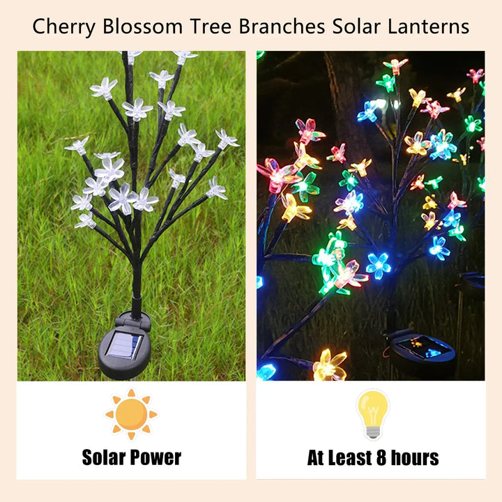 Sakura Tree Solar Flower Pathway Utendørs Lys | Skanto