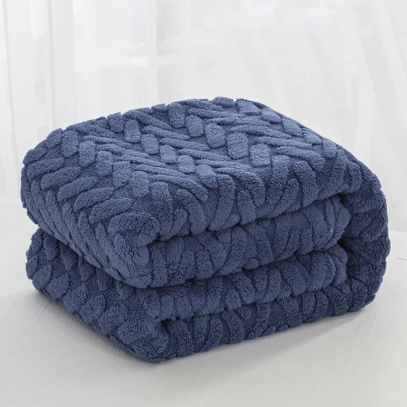 Skanto | Jacquard Fleece Teppe CozyWeave | Enkelt lag & Dobbelt sidet | Myk Tafu & Shu bomullsfleece | For høst & vinter