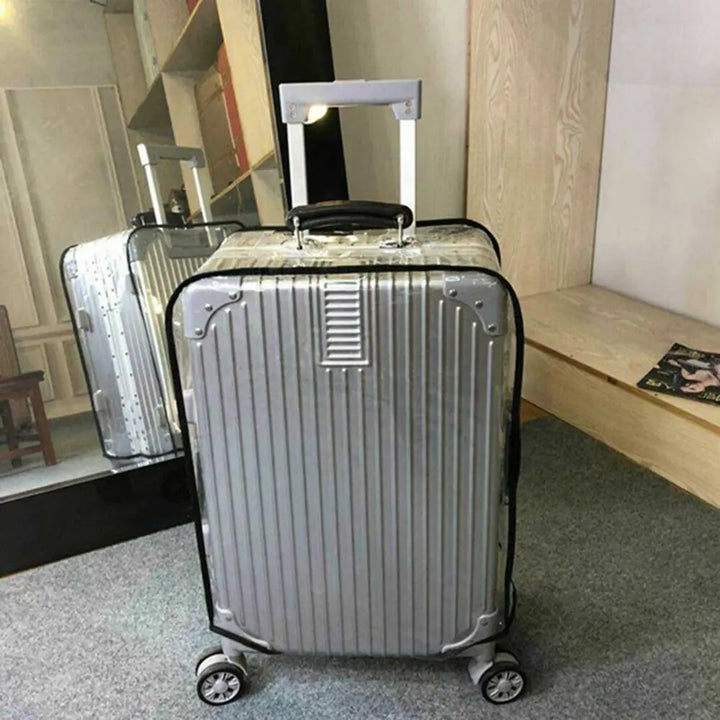 Skanto | ClearGuard Koffertrekk Transparent | Vanntett & Støvtett | Bagasjebeskyttelse for 16–30 tommers Traller | Gjenbrukbar & Rivesterk