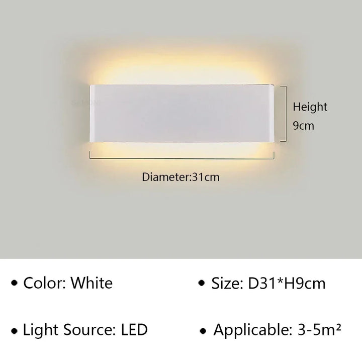 Skanto | LumiEra Moderne LED Vegglampe | Stilrent Design | Varme Hvite Lys for Soverom, Gang & Bad