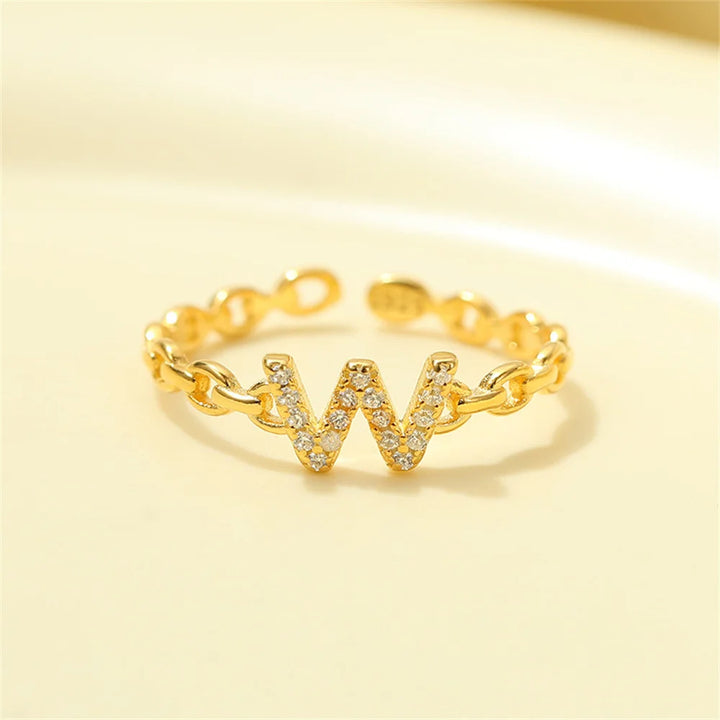 Skanto | Delikat Diamant Bokstav Initial Ring