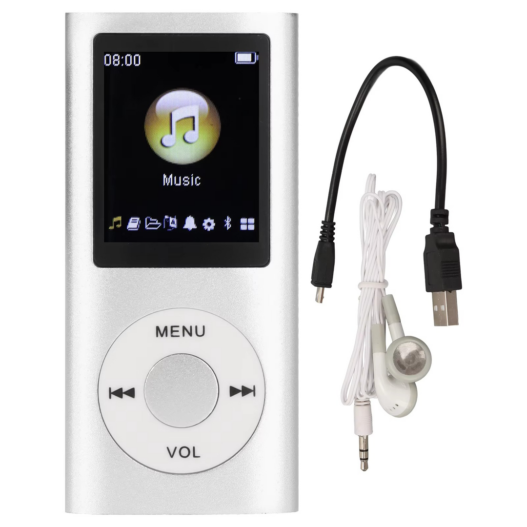 Kompakt MP3-spiller med 1,8-Zoll-LCD-skjerm.