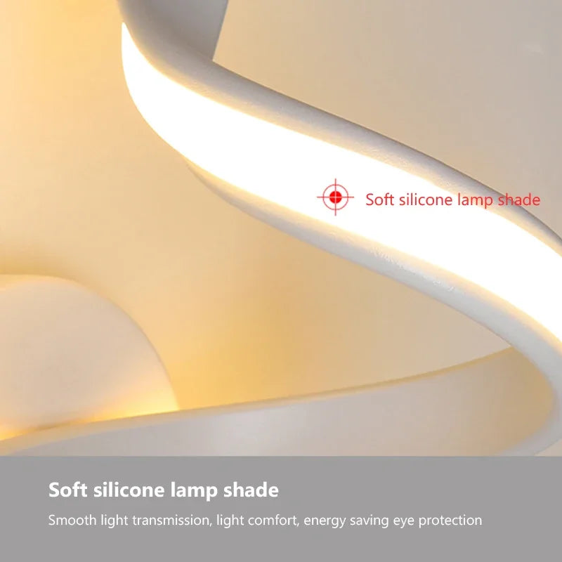 Skanto | LED Vegglampe NordLED Vegglys | Nordisk Spiral Design | Modern & Energisparende | For Soverom, Gang & Stue Spiral Lysestake for Trap Soverom Nattbord Studie Gang Bakgrunn Innendørs Dekor Veggbelysningsarmaturer