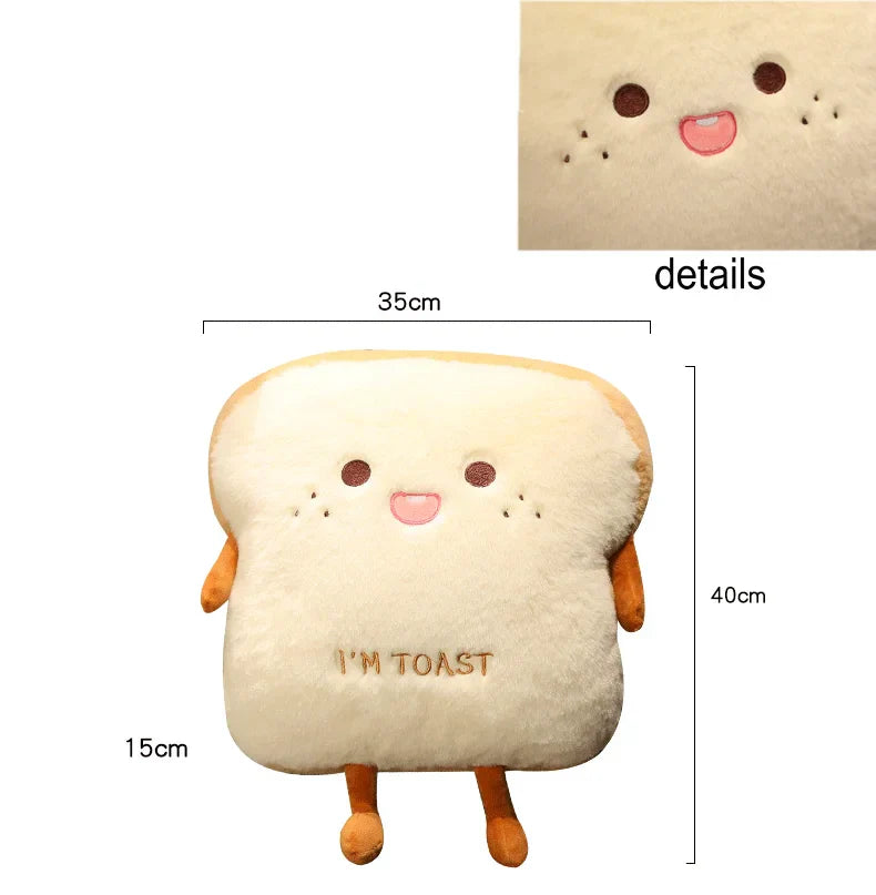 Skanto | Plush Toast Brød Ultra Myk Håndvarmerpute