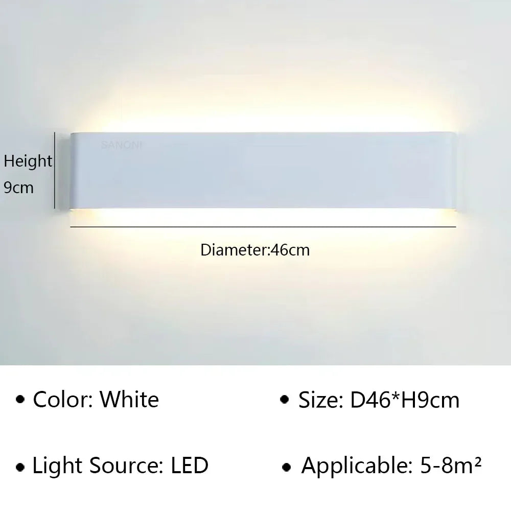 Skanto | LumiEra Moderne LED Vegglampe | Stilrent Design | Varme hvite lys for soverom, korridor & bad