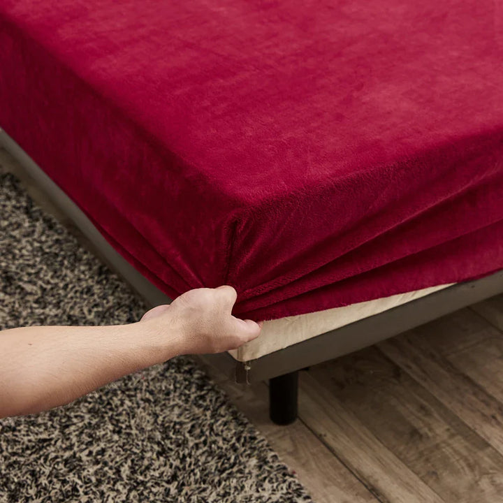 Skanto | Fitted Sheet Velura | Stretch Velvet | Myk & Varm | Madrassbeskytter for Vinter