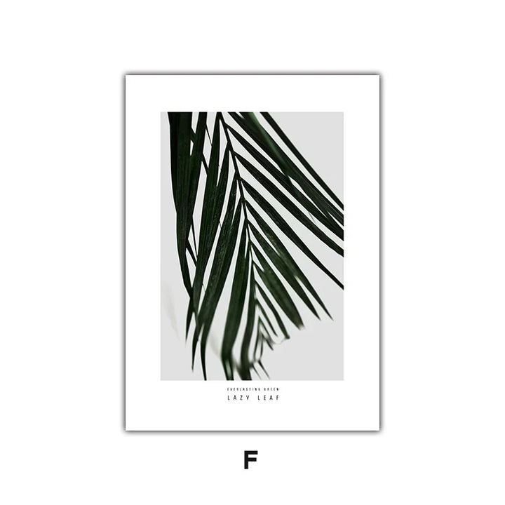 Minimalistiske Grønne Blader Moderne Botaniske Eksemplar Veggkunst Kunstneriske Lerretsutskrifter Galleri Veggbilder For Stue Spisestue Kunst Dekor | Skanto