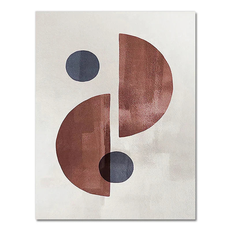 Skandinavisk Minimalistisk Geometrisk Mørke Nøytrale Farger Veggkunst Fine Art Lærred Utskrifter Moderne Abstrakte Bilder For Stue Hjem Dekor | Skanto