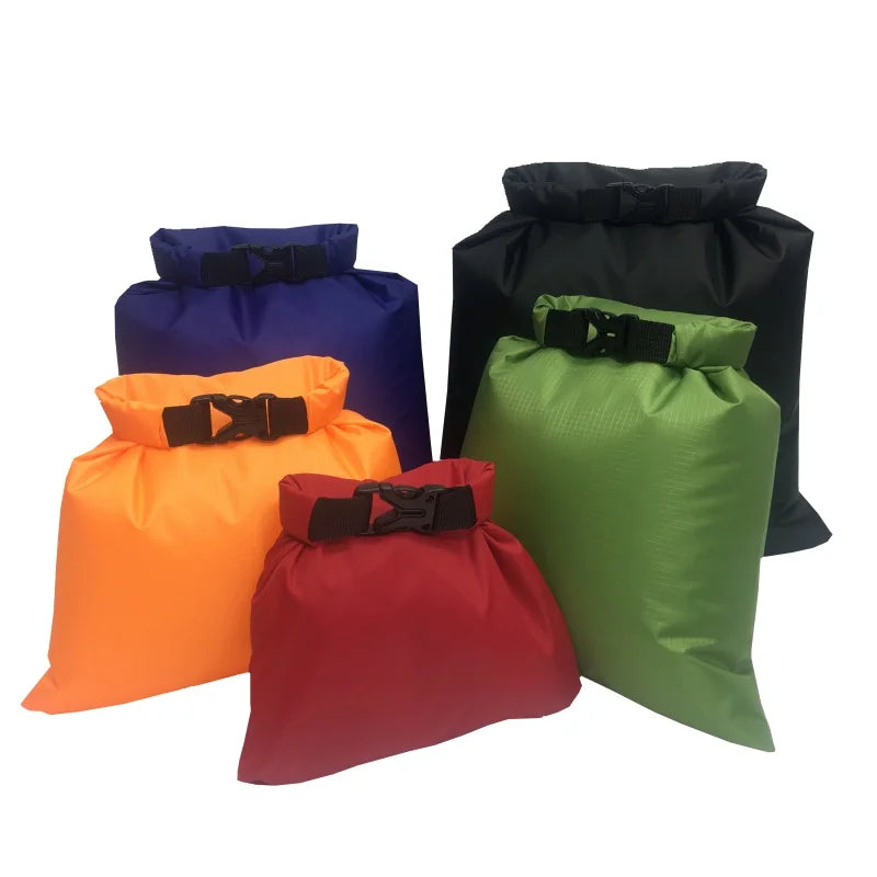 Skanto | Dry Bag Set Sealon | Vanntett & Sandfri | 5-delt sett (1,5L–6L) | For reise, strand & utendørs