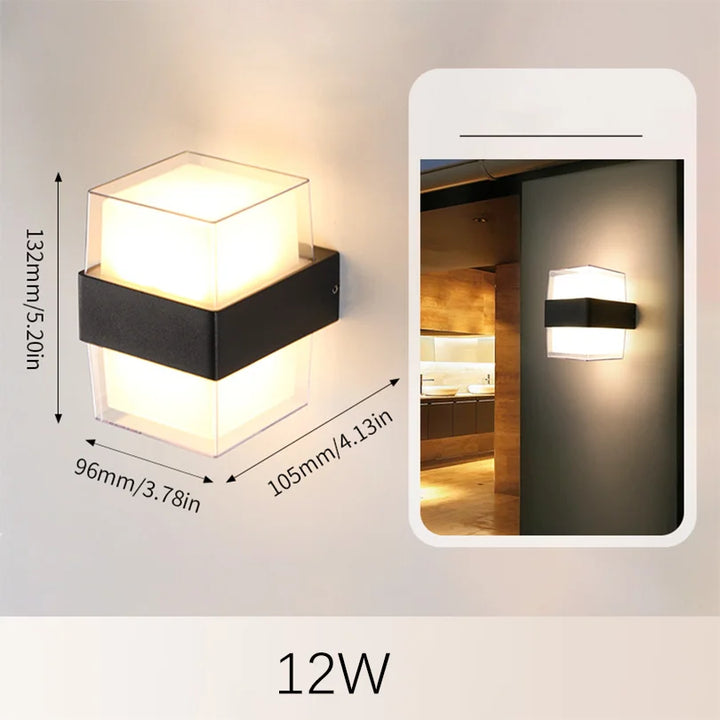 Skanto | LED Utendørs Vegglampe AuroBeam | IP66 Vanntett | Bevegelsessensor & Skumringssensor | 6W / 12W