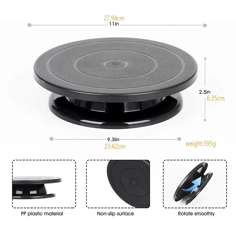 Skanto | CakeMagic Turteller | 360° roterbar | Matvarer trygg | 28×28×6.4 cm