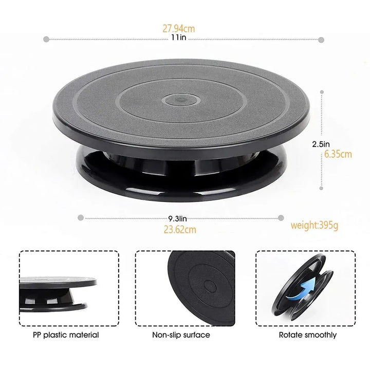 Skanto | CakeMagic Turteller | 360° roterbar | Matvarer trygg | 28×28×6.4 cm