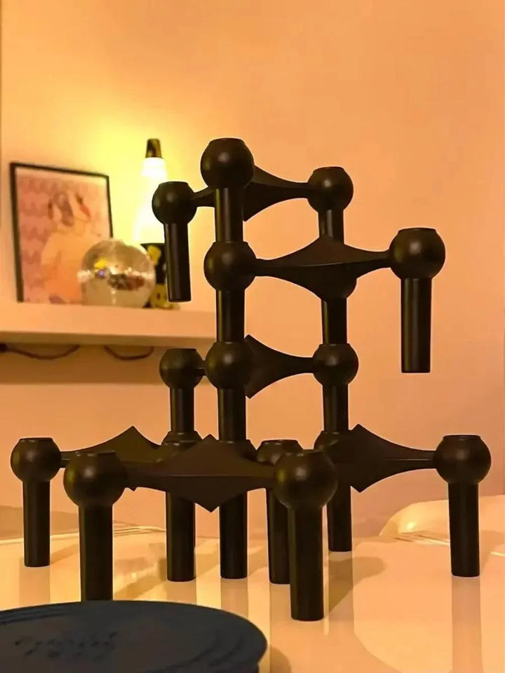 Skanto | Metall Lysestake – Modulært Molekyl Design, Bord & Dekor