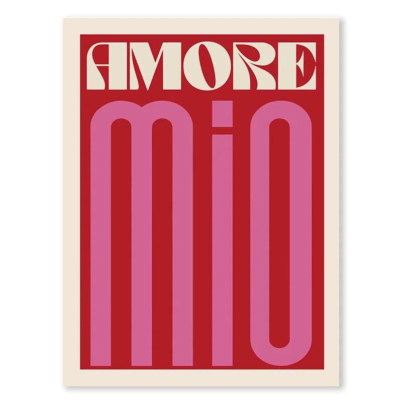 Rosa Retro Kjærlighet Sitat Veggkunst Fine Art Lerretsutskrifter Typografiske Bilder For Soverom Stue Hotellrom Moderne Leilighet Veggkunst Dekor | Skanto