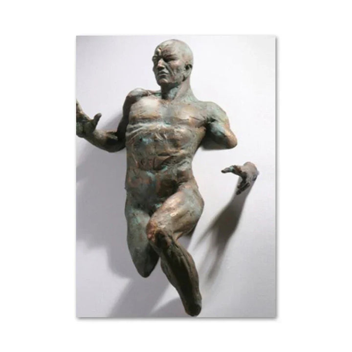 Moderne Urban Abstrakt Jern Statue Veggkunst Fine Art Lærredstrykk 3d Visualisering Figur Kunstbilder For Minimalistisk Leilighet Veggdekor | Skanto