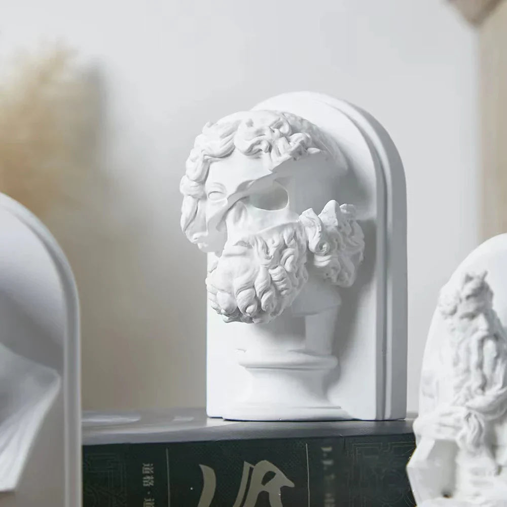 Skanto | Nordisk INS Stil Karakter Gips Statue DIY Malt Skisse Fotografi Rekvisitter Bord Dekorasjoner Hjem Kunst Gips Dekorasjon