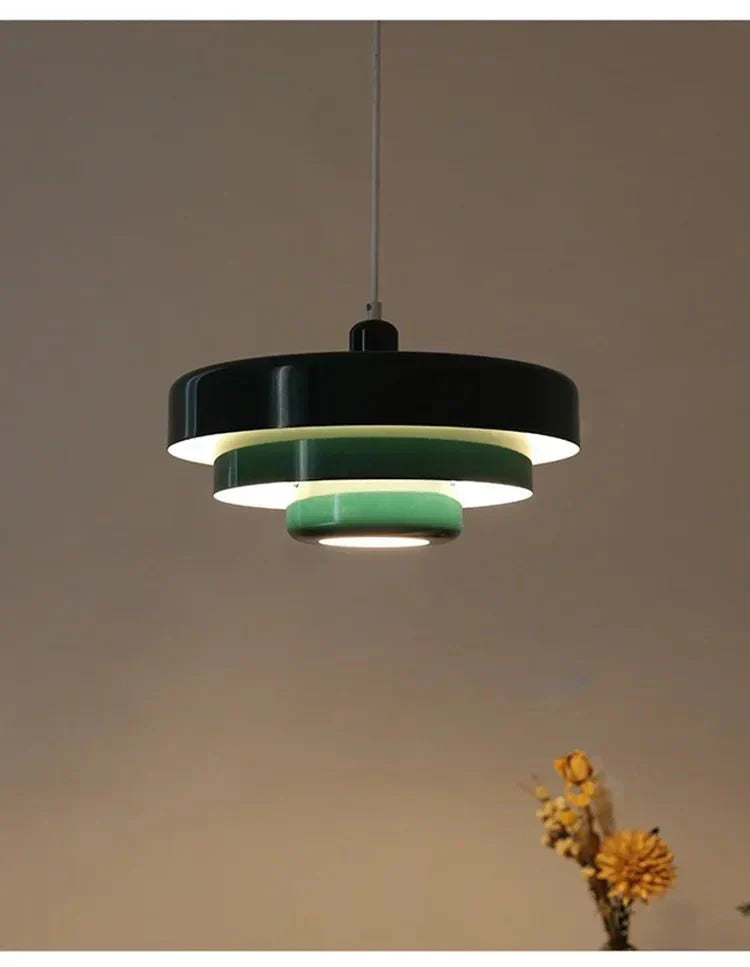 Elegante dreistufige pendelleuchte i Macaronfarben