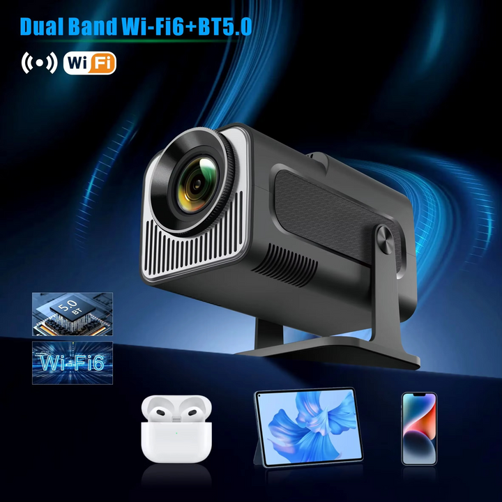 Skanto | Kompakt 4K Android Mini Projektor med WiFi & Bluetooth