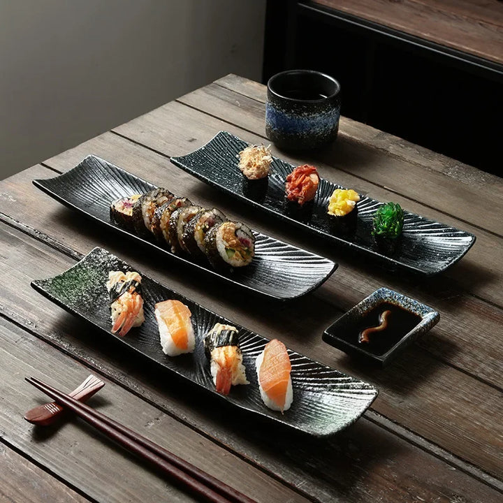 Minimalistiske sushi-tallerkener Skanto
