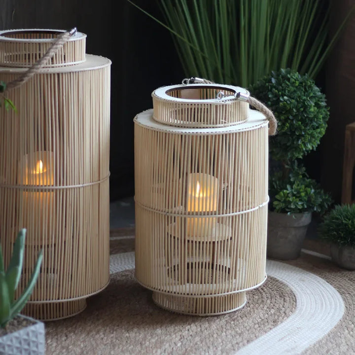Imitasjon Bambus LED Lys Lantern Skanto