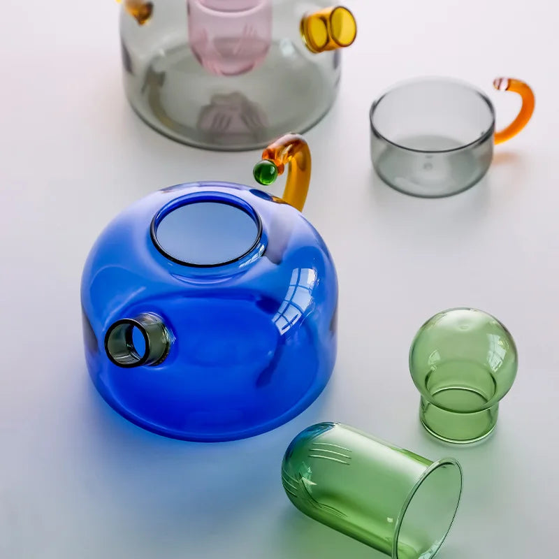 Skanto | Kontrasterende Farge Glass Teasett