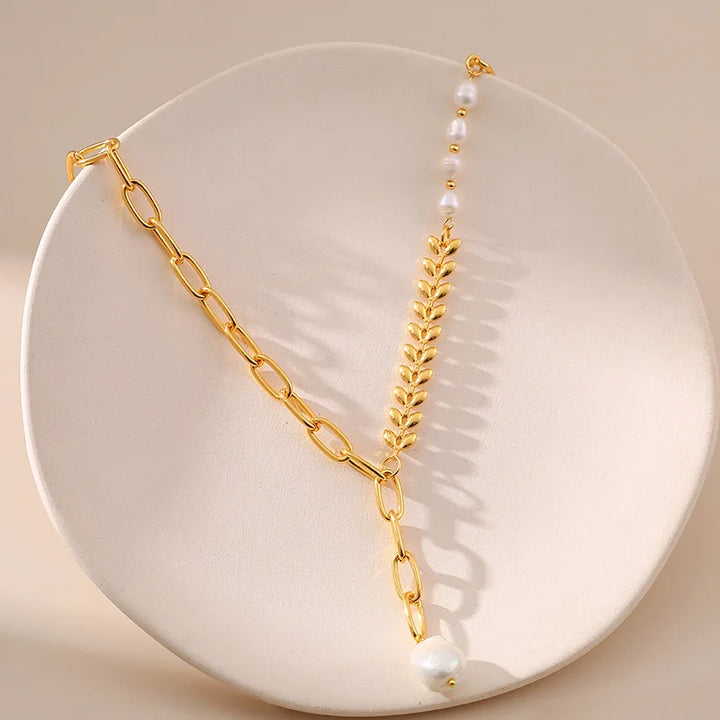 Skanto | 18k Minimal Mix Kjede Lariat Halskjede