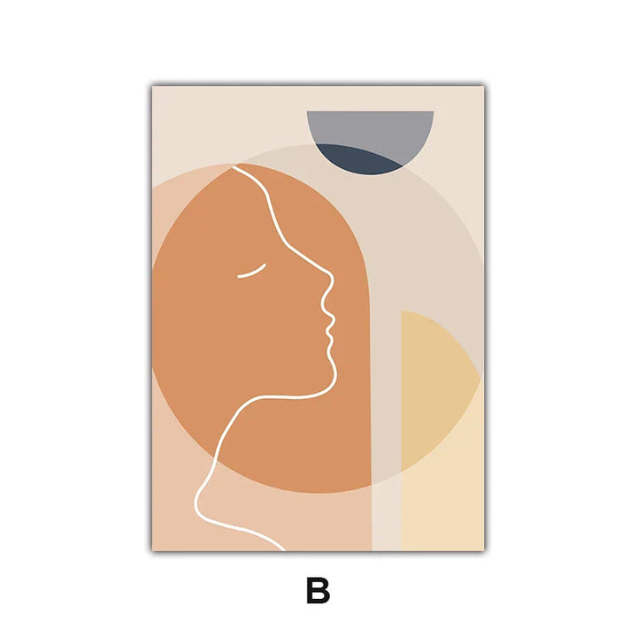 Minimalist Abstrakt Solgeometri Veggkunst Fine Art Lerretsutskrifter Bilder For Stue Soverom, Hjemmekontor Kunst Dekor | Skanto