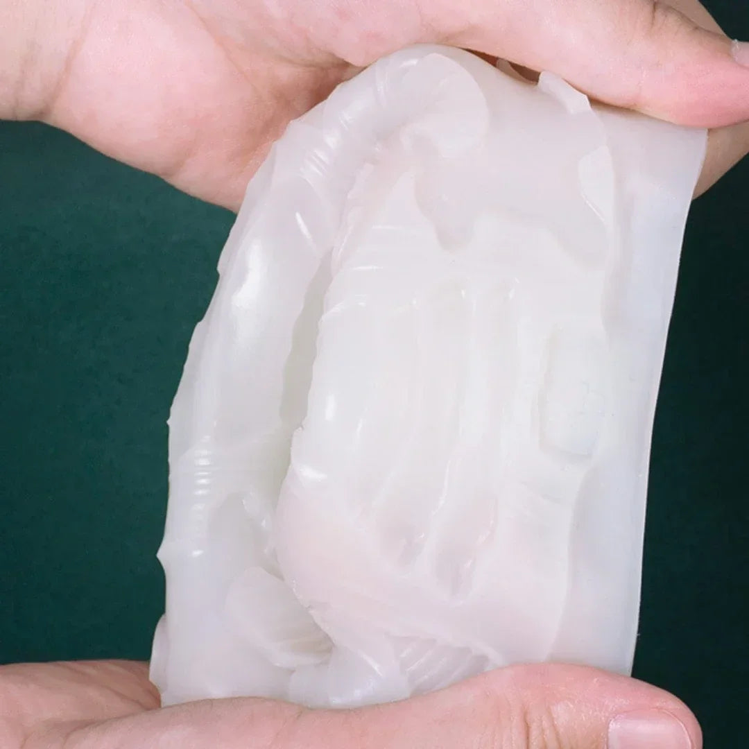 Skanto | Elegant 3D Støpeform for Stearinlys i Silikon med Dekorativt Mønster